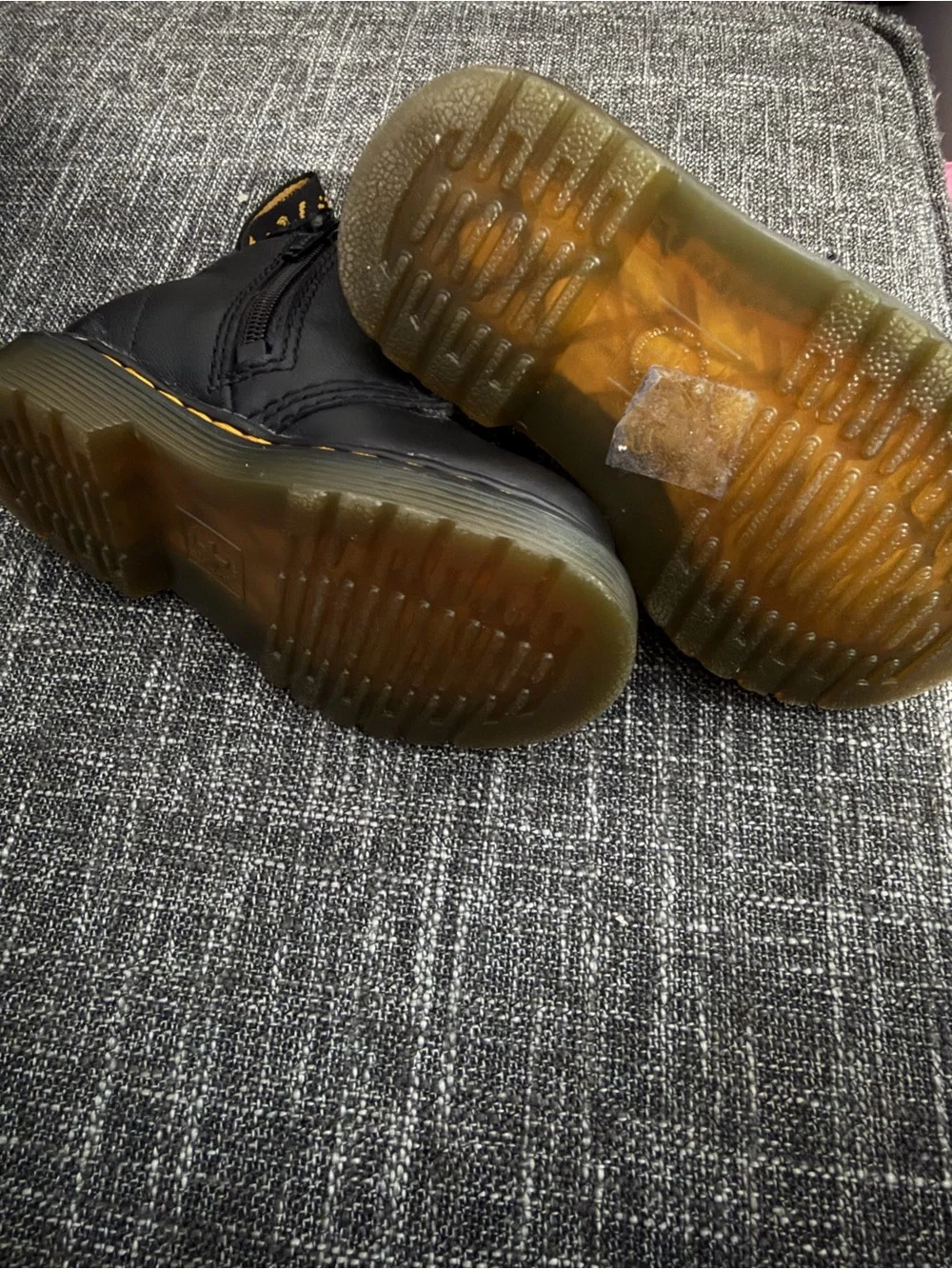EUC INFANT 1460 SOFTY T LEATHER LACE UP BOOTS